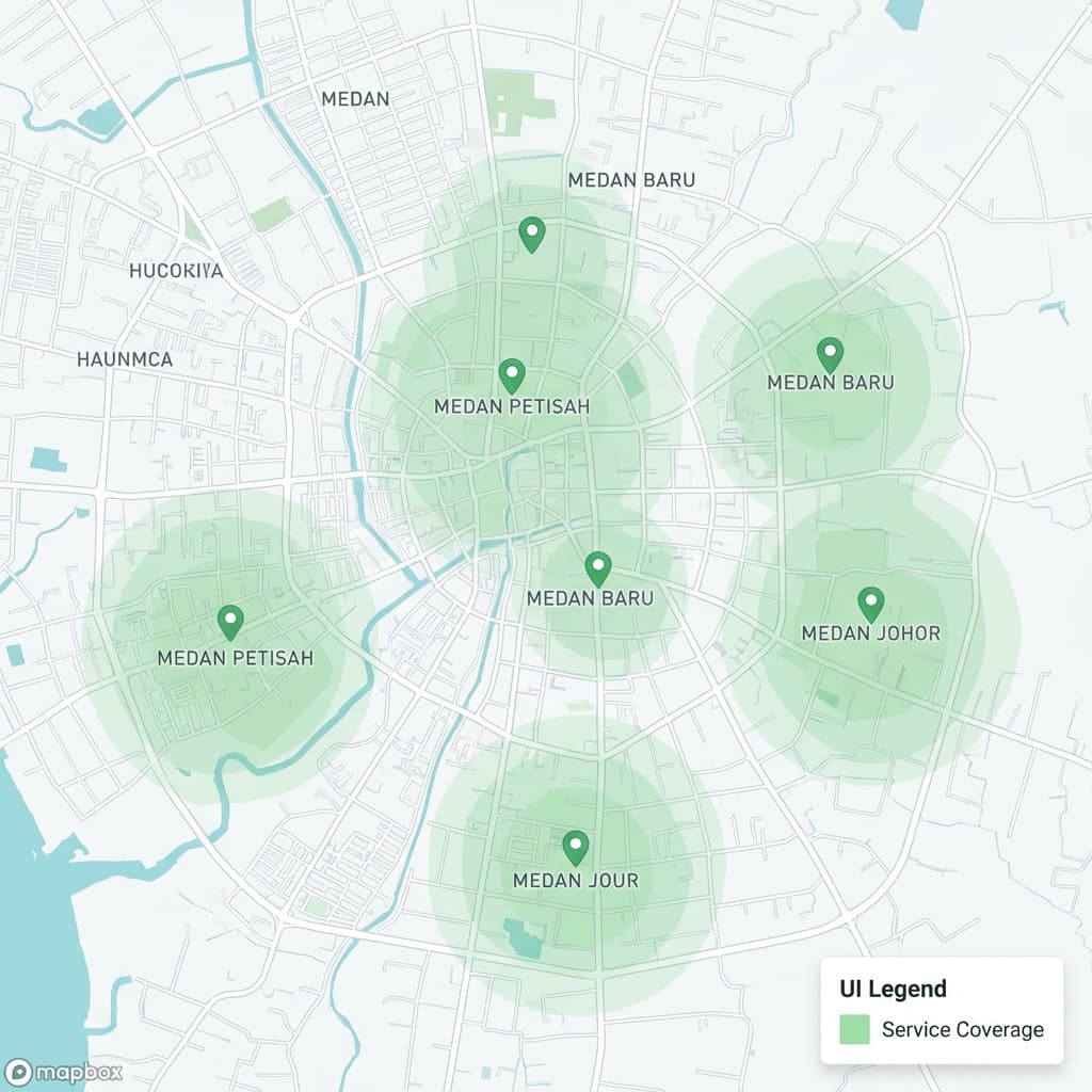 Peta Area Layanan Medan